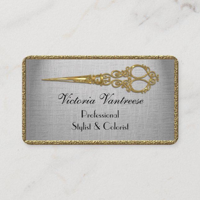 Elles Schatten Velmont Scissor elegantes Visitenkarte (Vorderseite)