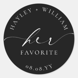 Ellesmere Black ihren Favoriten Runder Aufkleber