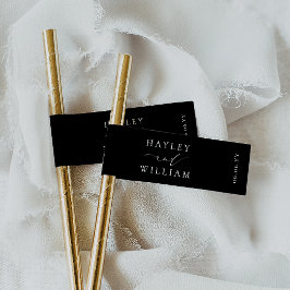 Ellesmere Black Minimalistisch Straw Flags Drink T