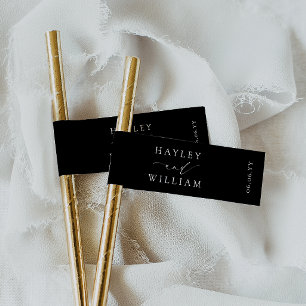 Ellesmere Black Minimalistisch Straw Flags Drink T