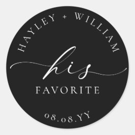 Ellesmere Black Sein Favorit Runder Aufkleber