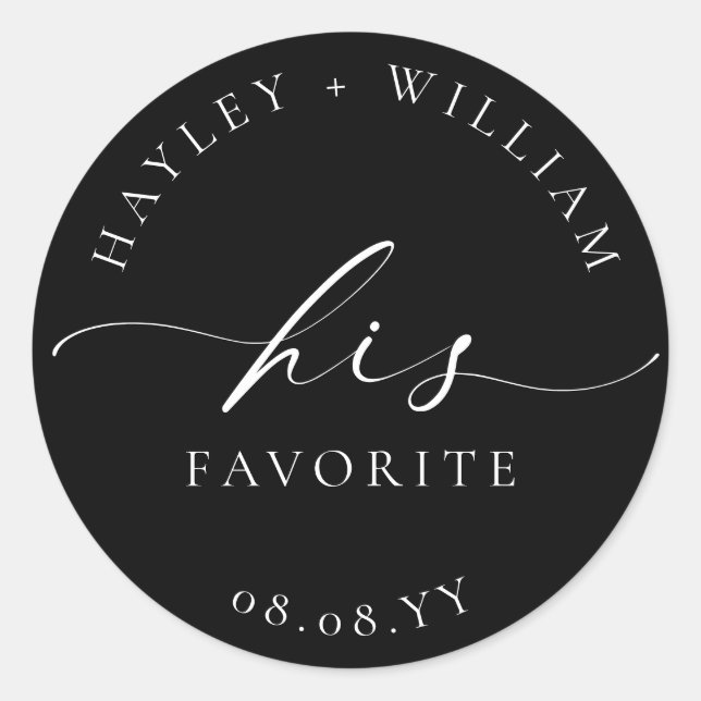 Ellesmere Black Sein Favorit Runder Aufkleber (Vorderseite)