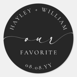 Ellesmere Black Unser Favorit Runder Aufkleber