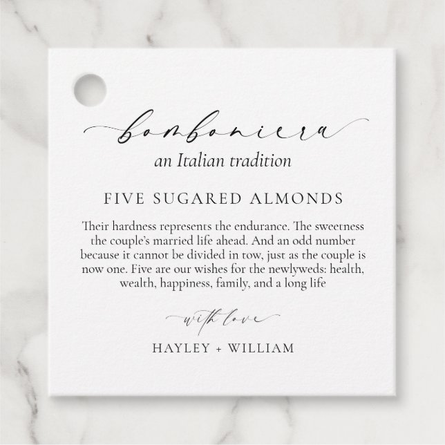 Ellesmere Eine italienische Tradition 5 Sugared Ma Geschenkanhänger (Vorderseite)