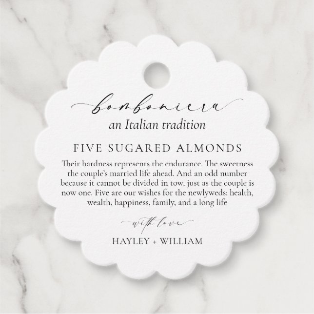 Ellesmere Eine italienische Tradition 5 Sugared Ma Geschenkanhänger (Vorderseite)