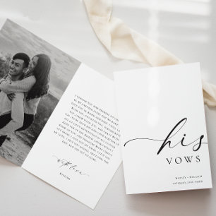 Ellesmere Foto Seine Vows Wedding Card Karte
