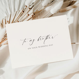 Ellesmere für meinen Bruder an deinem Hochzeitstag Karte