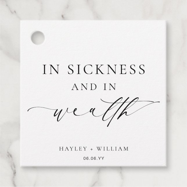 Ellesmere in krankness and in Wealth Lotto Wedding Geschenkanhänger (Vorderseite)