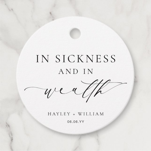 Ellesmere in krankness and in Wealth Lotto Wedding Geschenkanhänger (Vorderseite)