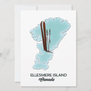 Ellesmere Insel Kanada Kartenposter