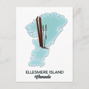 Ellesmere Insel Kanada Kartenposter Postkarte