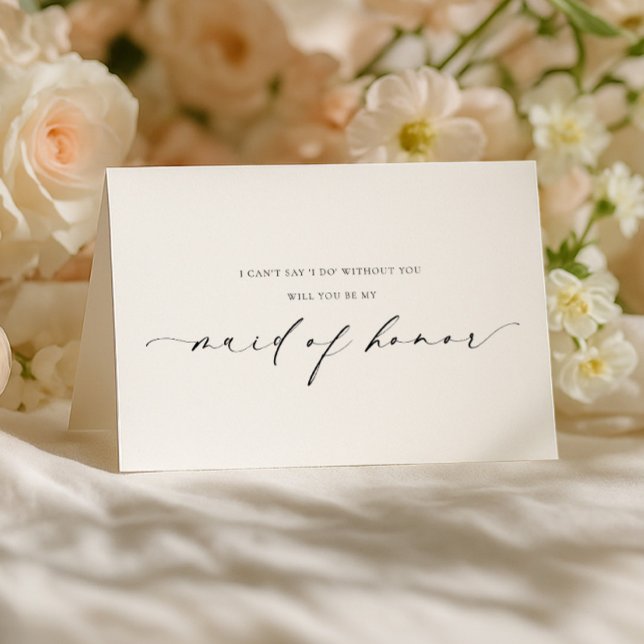 Ellesmere Maid Of Honor Proposal Folded Card Karte (Von Creator hochgeladen)