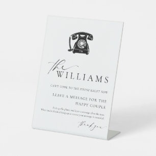 Ellesmere Minimal Wedding Audio Guestbook Sockelschild