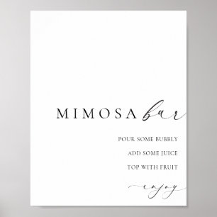 Ellesmere Minimalistisch Mimosa Bar Sign Poster
