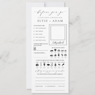 Ellesmere Minimalistisch Wedding Guest Book Card Einladung