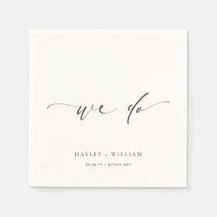 Ellesmere Minimalistisch Wedding We Do Serviette
