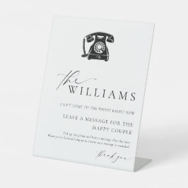 Ellesmere Modern Minimal Audio Guestbook Sockelschild