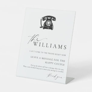 Ellesmere Modern Minimal Audio Guestbook Sockelschild