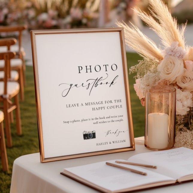 Ellesmere Modern Minimal Foto Gästebuch (Von Creator hochgeladen)