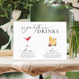 Ellesmere Moderne Minimal Signature-Drinks-Schilde Poster