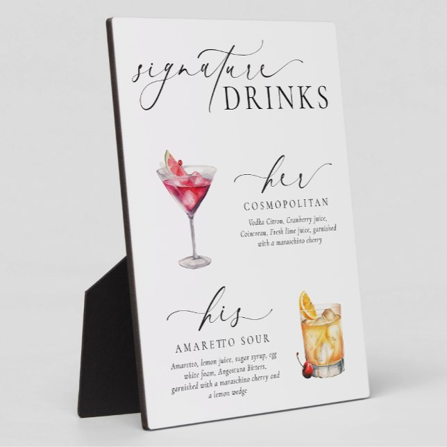 Ellesmere Moderne Minimal Signature Drinks Zeichen Fotoplatte (Von Creator hochgeladen)