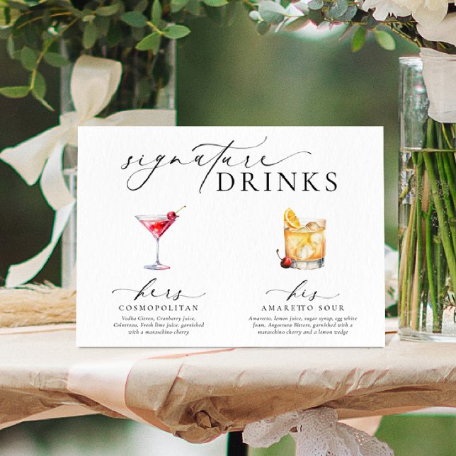 Ellesmere Moderne Minimal Signature Drinks Zeichen Poster (Von Creator hochgeladen)