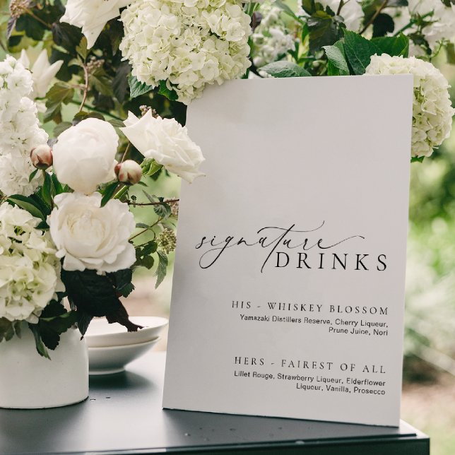 Ellesmere Moderne Minimal Signature Drinks Zeichen Poster (Von Creator hochgeladen)