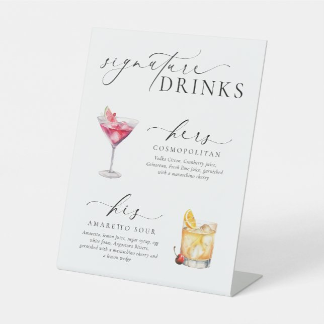 Ellesmere Moderne Minimal Signature Drinks Zeichen Sockelschild (Von Creator hochgeladen)