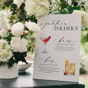 Ellesmere Moderne Minimale Signatur-Drinks-Schilde Poster