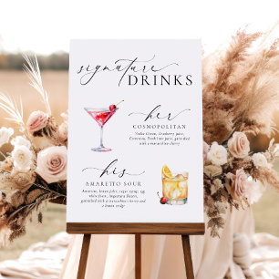 Ellesmere Moderne Minimale Signatur-Drinks-Schrift Poster