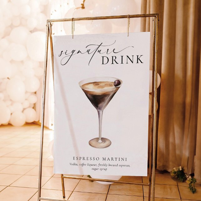 Ellesmere Modernes Minimal Signature Drink Zeichen Poster (Von Creator hochgeladen)
