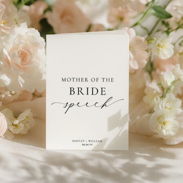Ellesmere Mutter der Braut Hochzeitrede Karte (Von Creator hochgeladen)