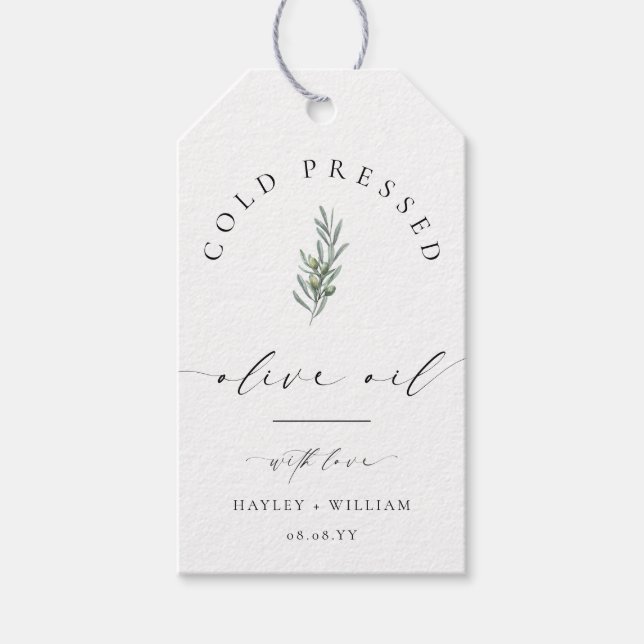 Ellesmere Olive Oil Gefallen Geschenkanhänger (Vorderseite)