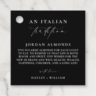 Ellesmere Schwarze Italienische Tradition Sugared  Geschenkanhänger