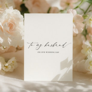 Ellesmere to My Husband Wedding Day Karte