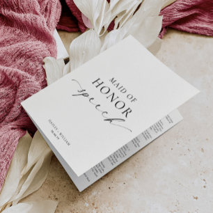 Ellesmere Trauzeugin Wedding Speech Karte