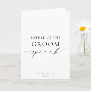 Ellesmere Vater der Groom-Hochzeitsrede Karte