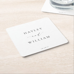 Ellesmere Wedding Names Rechteckiger Pappuntersetzer