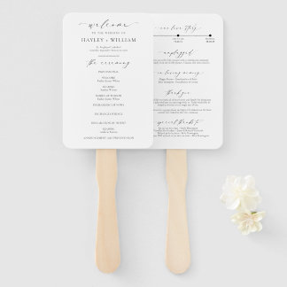 Ellesmere Wedding Zeremony Program Fächer