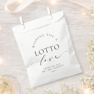 Ellesmere wünschen Ihnen eine Lotto-Liebe Hochzeit Geschenktütchen