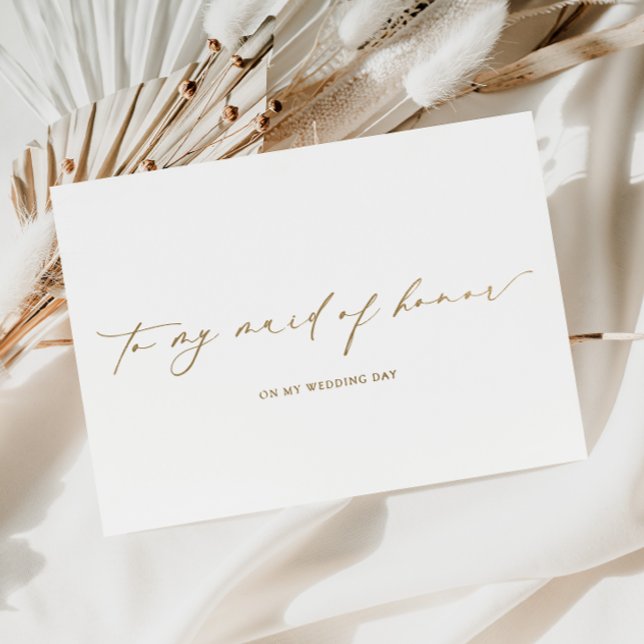 Ellesmere zum Hochzeitstag meiner Trauzeugin Folienkarte (To My Maid Of Honor Wedding Day Ellesmere)