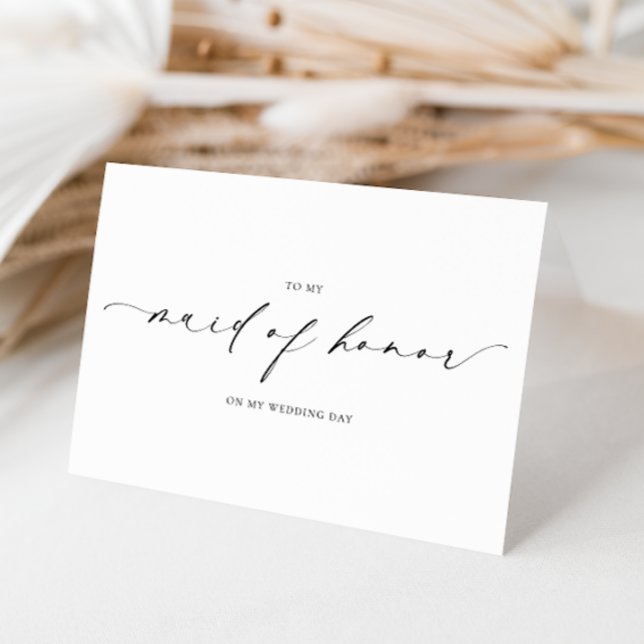 Ellesmere zum Hochzeitstag meiner Trauzeugin Karte (Ellesmere To My Maid Of honor Wedding Day Card)