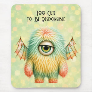 Ellie – Das großäugige skeptische Monster Mousepad