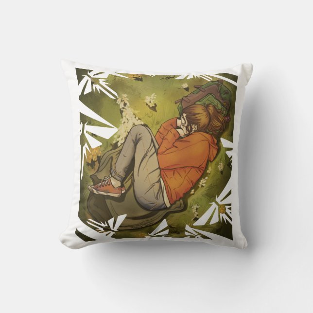 Ellie hat ein Nickerchen Kissen (Vorderseite)