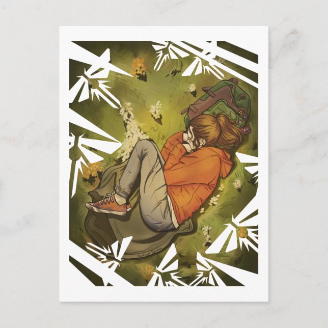 Ellie hat ein Nickerchen Postkarte (Vorderseite)