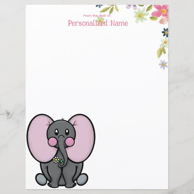 Ellie Phant Floral undeutliches Blatt (Vorderseite)