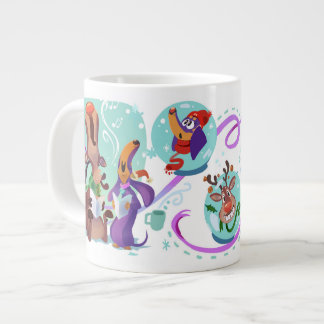 Ellie the Wienerdog® WeenDeer Holiday Mega Tasse