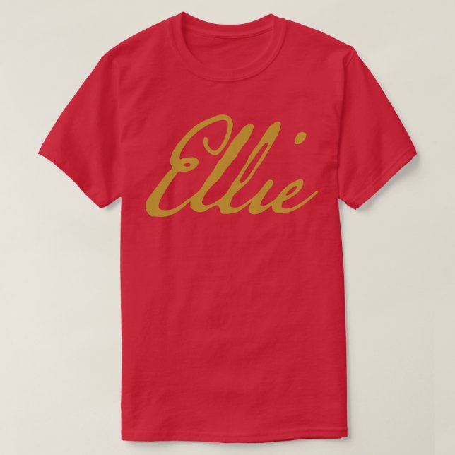 Ellie Typografie Gold Script T-Shirt (Design vorne)