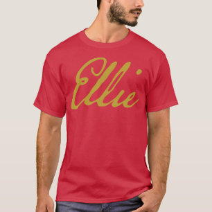 Ellie Typografie Gold Script T-Shirt