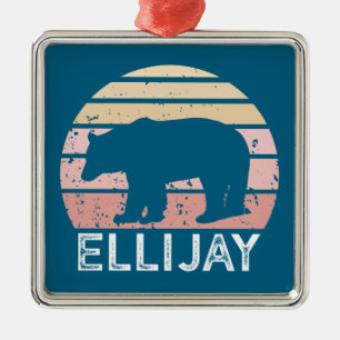 Ellijay Georgia Retro Bär Ornament Aus Metall